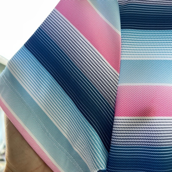 Puma Blue and Pink Striped Gradient Polo Size Medium MSP$50 - Picture 10 of 16